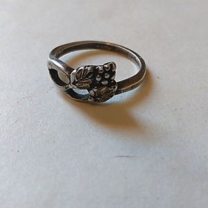 Silver Black hills gold ring
